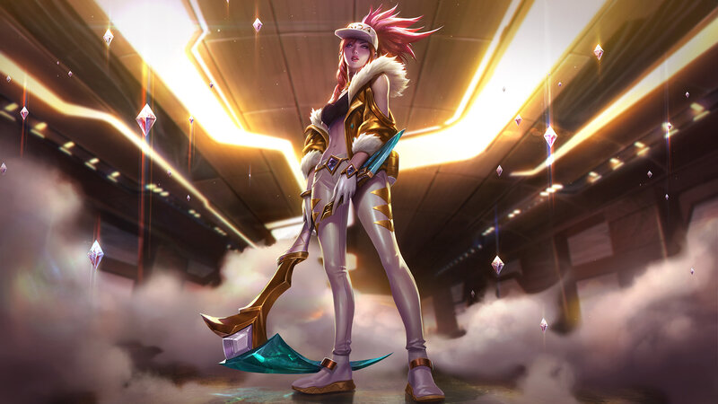 Female Character with Axe — Gold