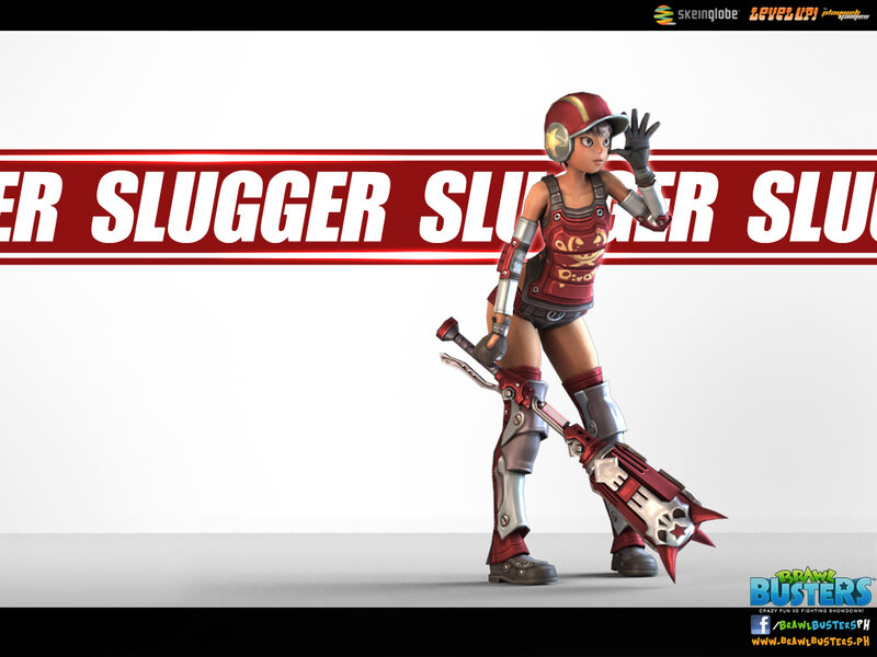Female Character with Bat — Red