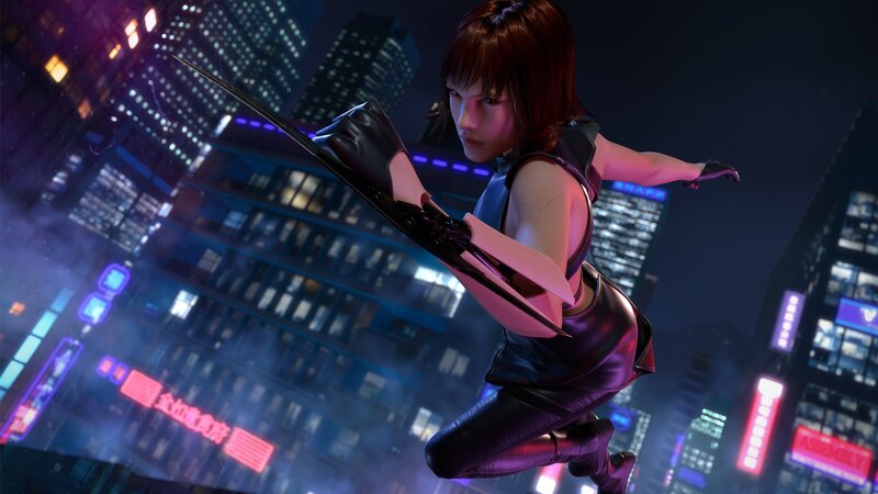 Female Character with Blade
