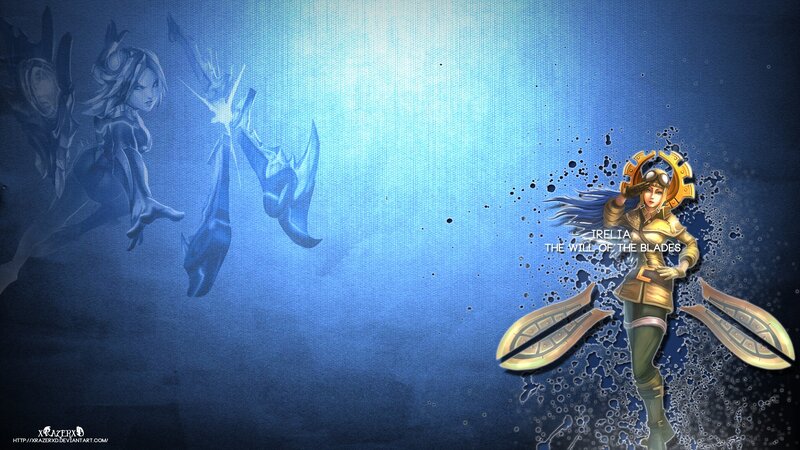 Female Character with Blades — Blue