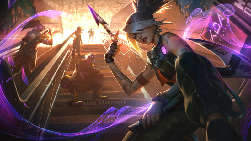 Female Character with Blades — Purple