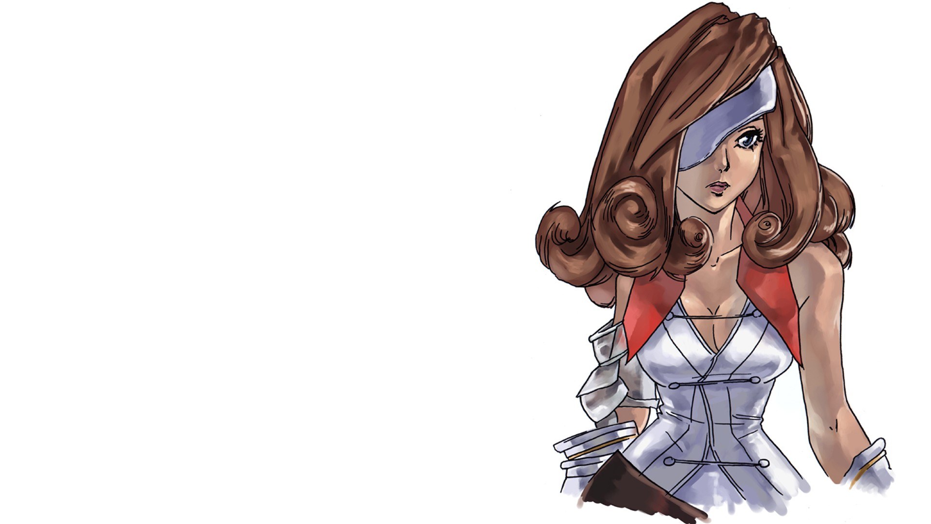 female character with blindfold