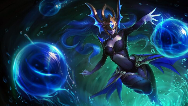 Female Character with Blue Energy — Dramatic, Digital Art