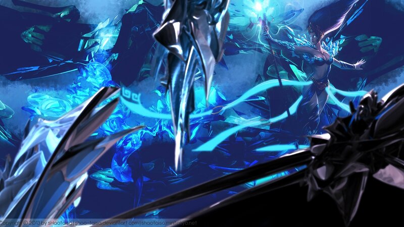 Female Character with Blue Energy — Dramatic, Night, Digital Art