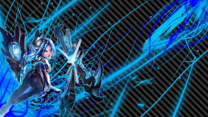 Female Character with Blue Energy — Dynamic, Intense
