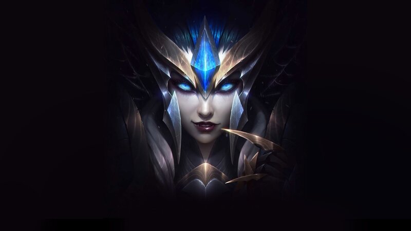 Female Character with Blue Eyes — Black, Dramatic, Night, Digital Art