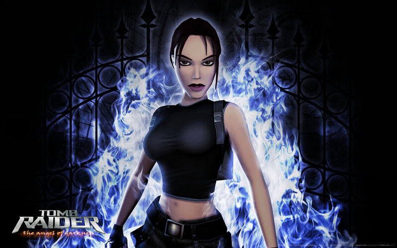 Female Character with Blue Flames