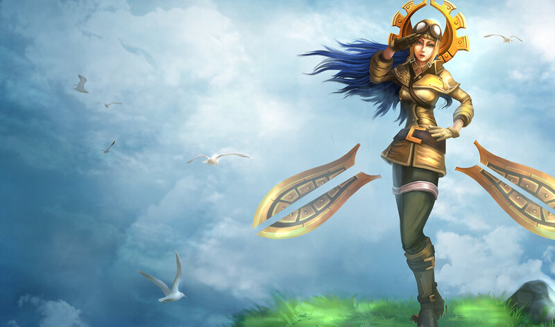 Female Character with Blue Hair — Dramatic