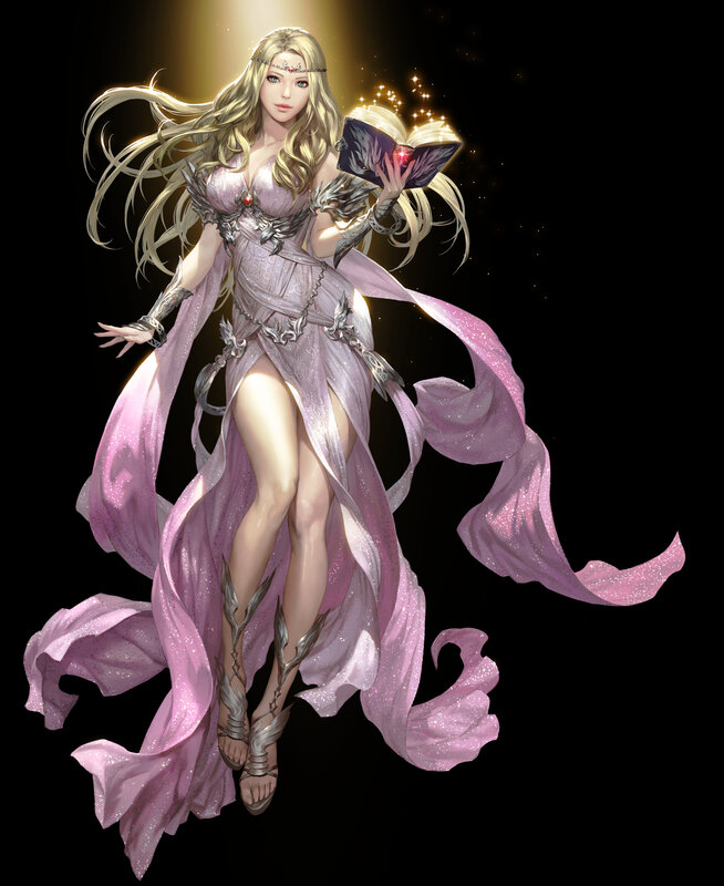Female Character with Book — Pink
