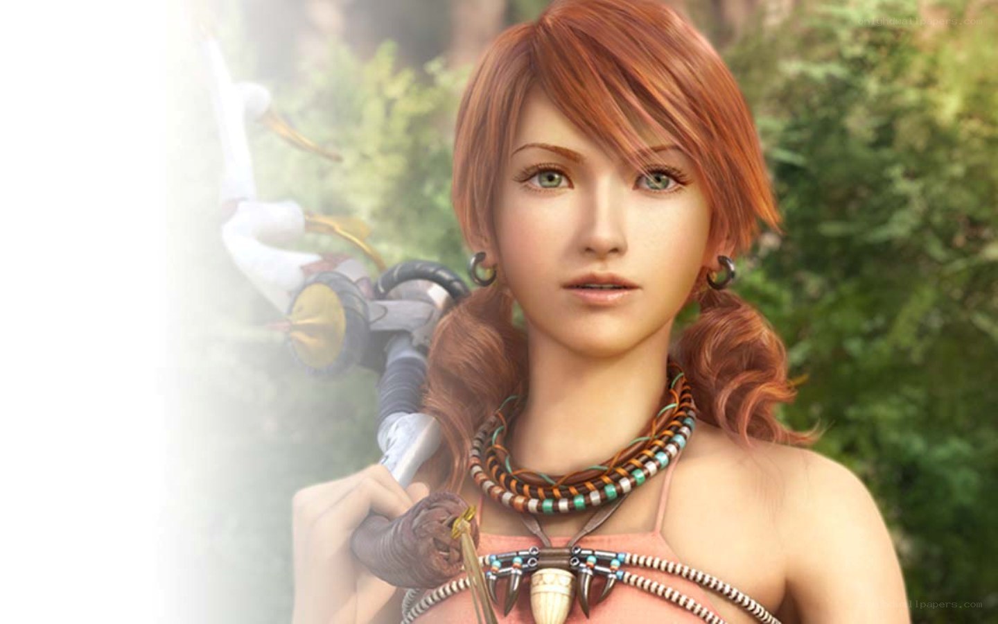 female character with bow