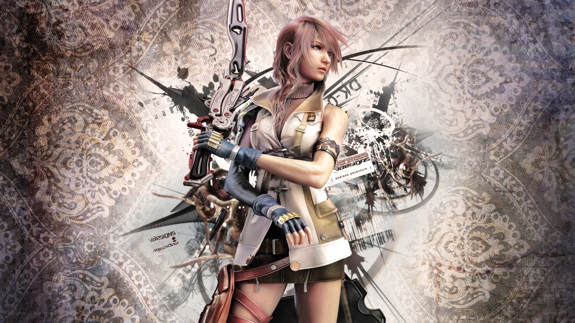 female character with bow
