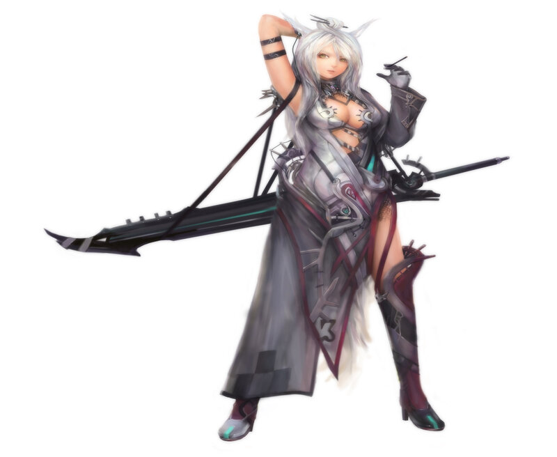 Female Character with Bow — Gray