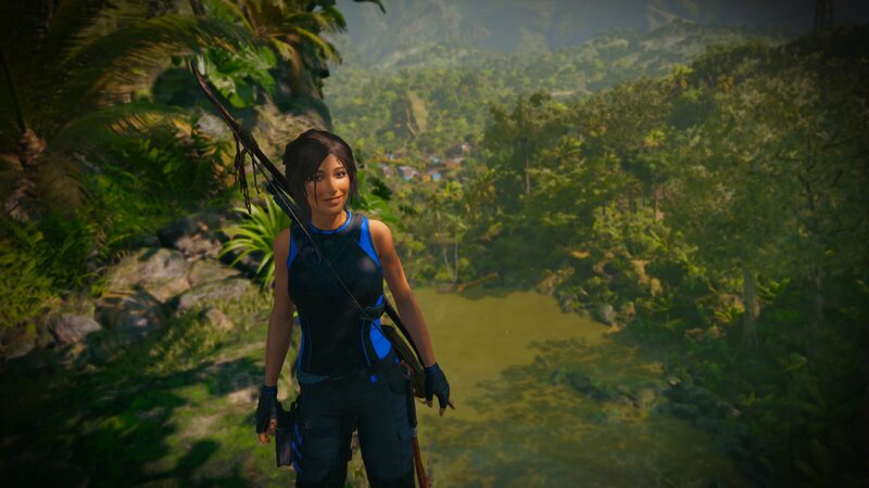 Female Character with Bow — Green, Adventurous