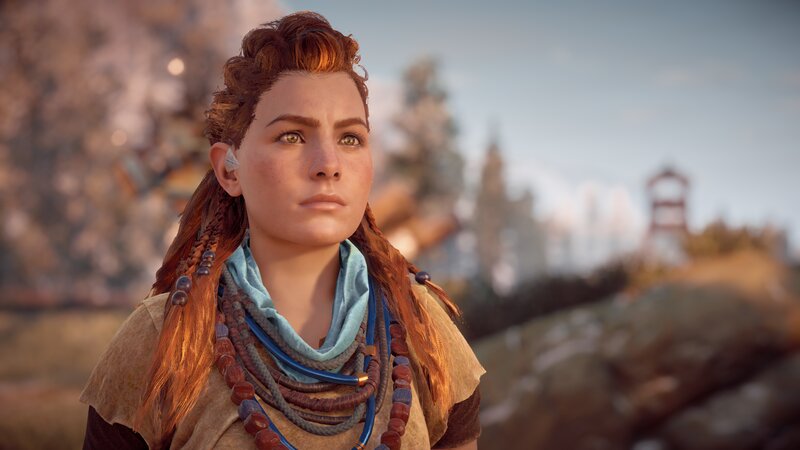 Female Character with Braided Hair — Brown, Serious, Afternoon