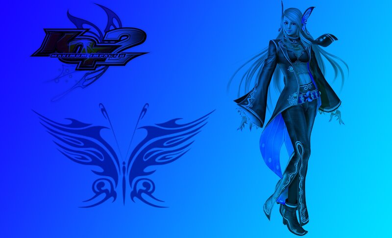 Female Character with Butterfly Wings — Blue