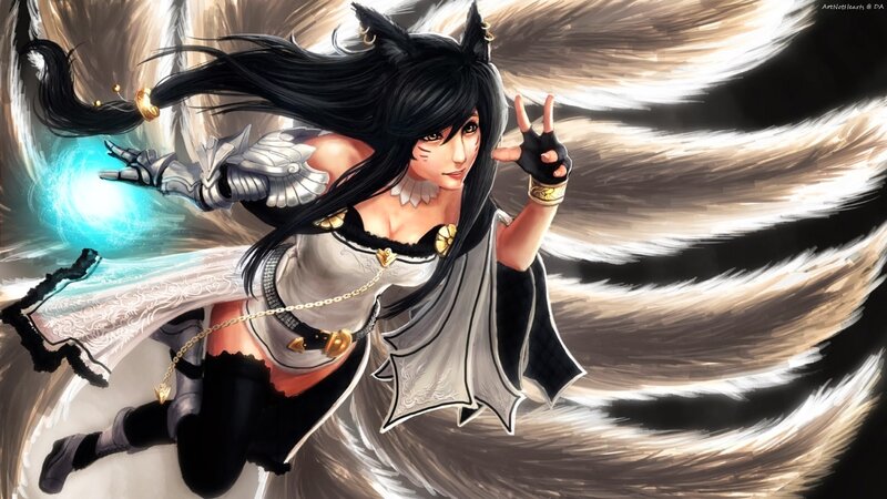 Female Character with Cat Ears — Black, Dynamic
