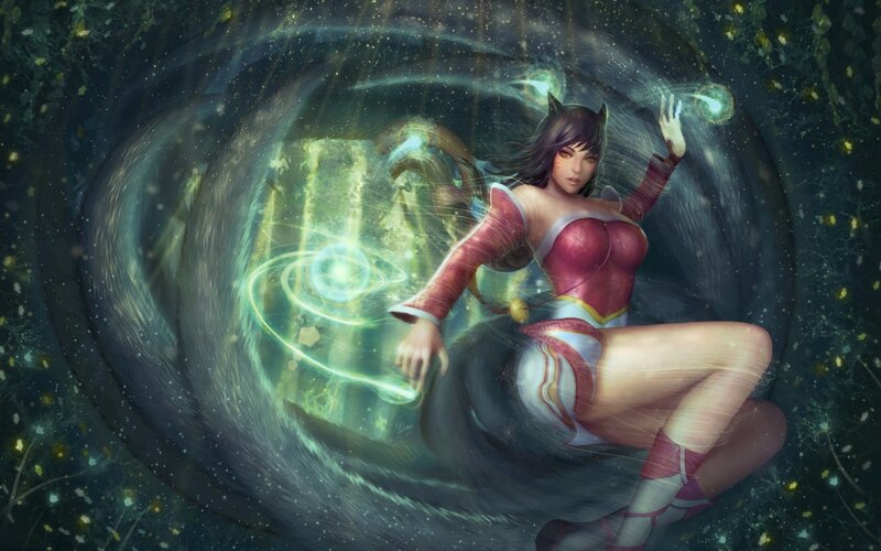Female Character with Cat Ears — Purple, Dramatic