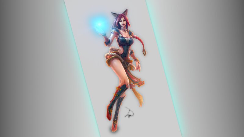 Female Character with Cat Ears — White, Dramatic