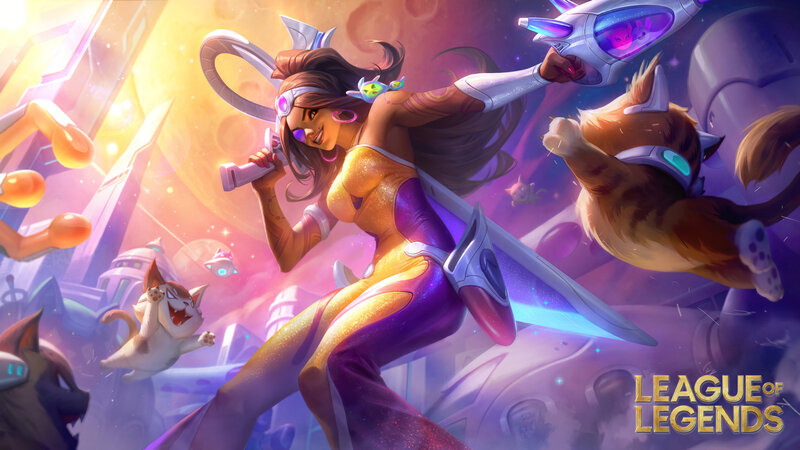 Female Character with Cats