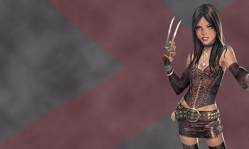 female character with claws