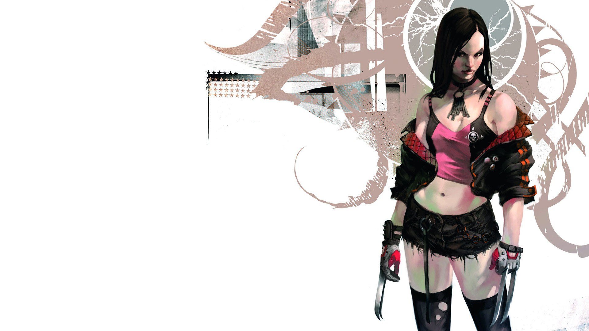 female character with claws