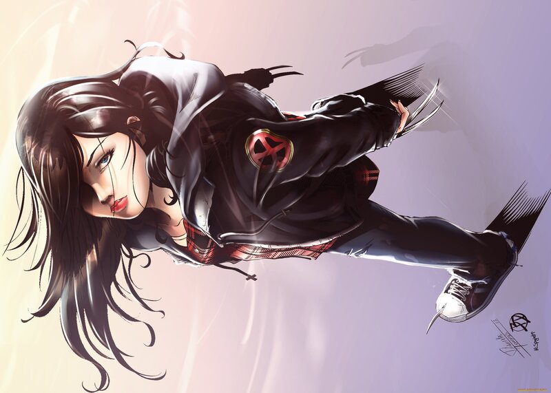 Female Character with Claws — Black, Dynamic
