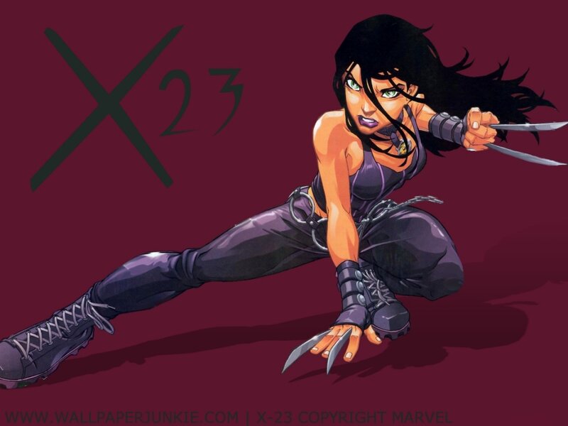 Female Character with Claws — Maroon