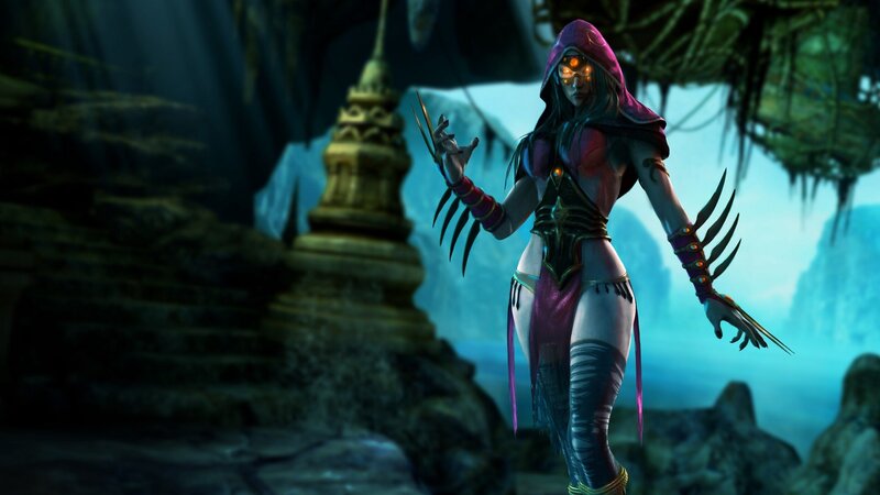 Female Character with Claws — Purple, Dark, Mysterious