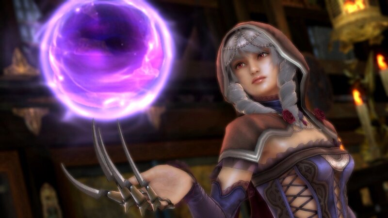 Female Character with Claws — Purple, Dramatic
