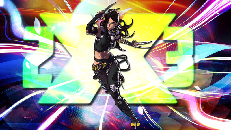Female Character with Claws — Yellow, Energetic