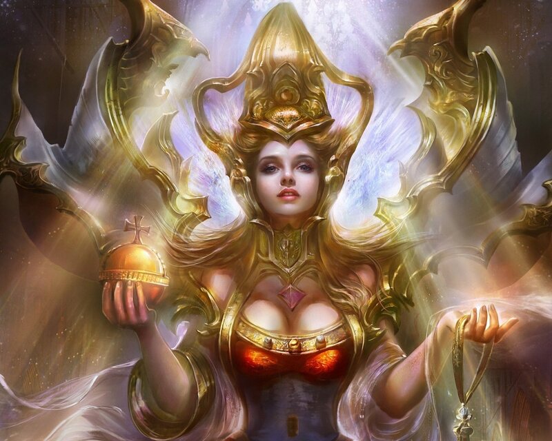 Female Character with Crown — Gold