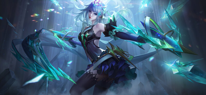 Female Character with Crystal Weapons