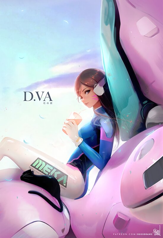 Female Character with Drink