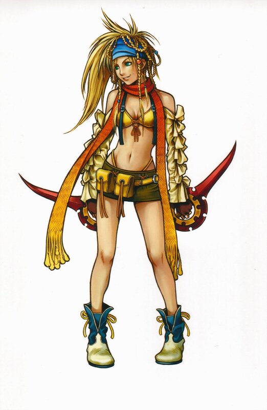 female character with dual blades