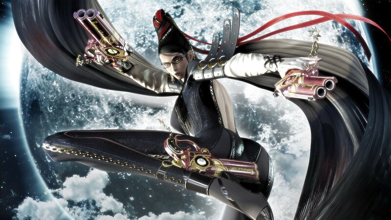 female character with dual pistols
