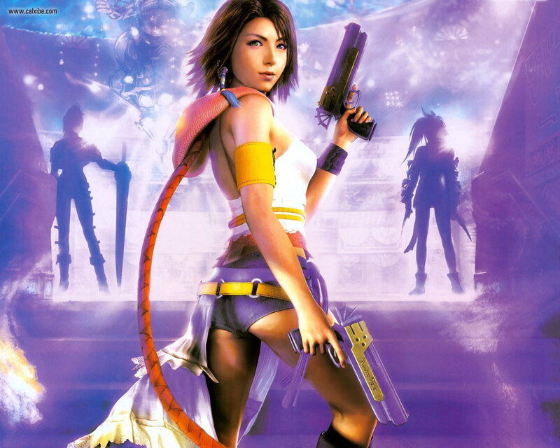 female character with dual pistols