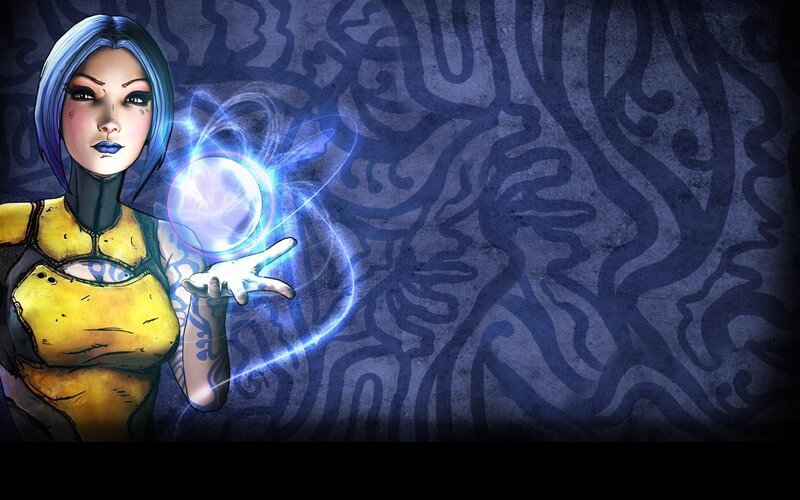 female character with energy ball