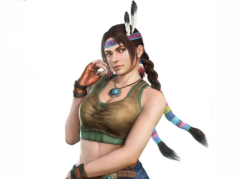 female character with feather headdress