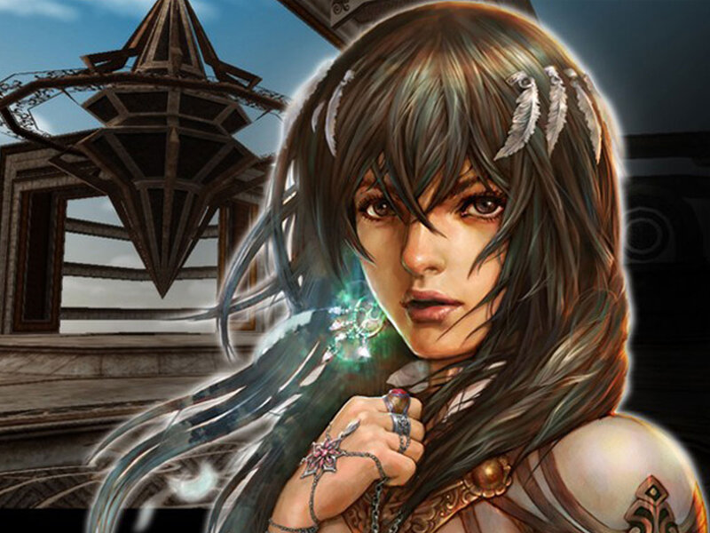 Female Character with Feathers — Brown