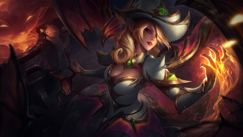 Female Character with Fire Magic — Red