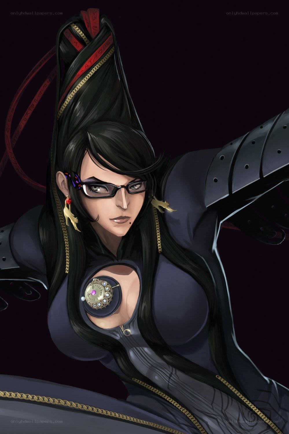 female character with glasses