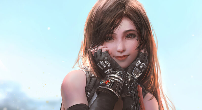 Female Character with Gloves — Brown, Calm