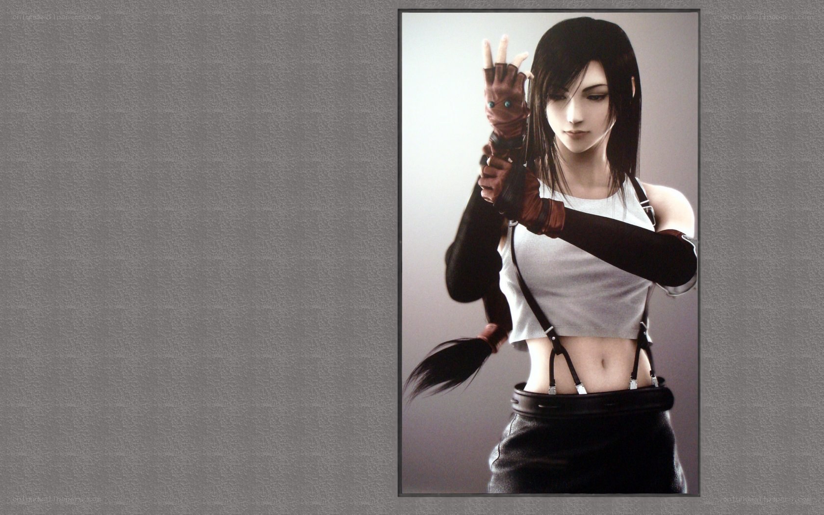 female character with gloves