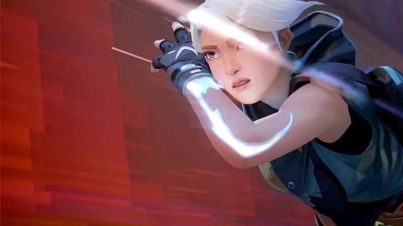 Female Character with Glowing Arm