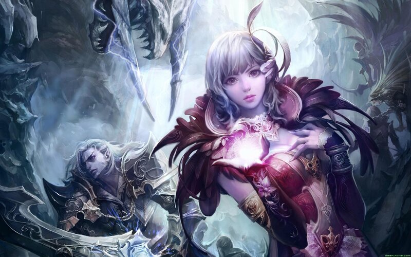 Female Character with Glowing Chest