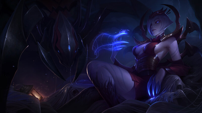 Female Character with Glowing Claws — Blue