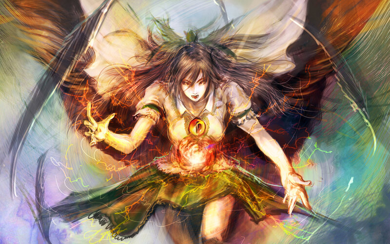 female character with glowing energy