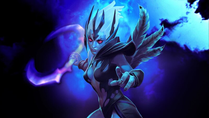 female character with glowing eyes