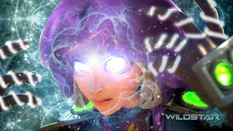 Female Character with Glowing Eyes — Purple, Dramatic, Mystical