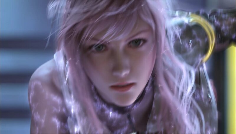 female character with glowing hair